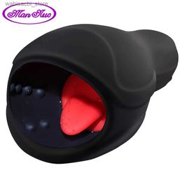 Other Health Beauty Items Male Vibrator 6 Modes Tongue Licking Glans Massager Endurance Traninig Adult Toys for Men Masturbator Penis Head Stimulator L49