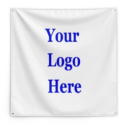 Custom Square Flag 1 Layer 100% Bleeding Double Sided Printing Mirror Images Advertising Home Decoration Banner Tapestry 240402
