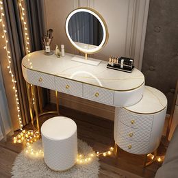 Nordic Vanity Home Dressers for Bedroom Light Luxury Modern Dressing Table Bedroom Furniture Storage Side Cabinet Bedside Table