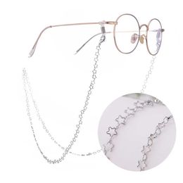 Eyeglasses chains SKYRIM Fashion Glasses Sunglasses Glasses Chain Brackets Lacing Star Reading Anti slip Pendant Glasses Chain C240411