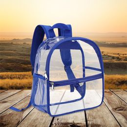 Clear Mini Backpack Waterproof PVC Transparent Backpack School Bag Organiser for Women Men Unisex Adults Teen Swimming Sports