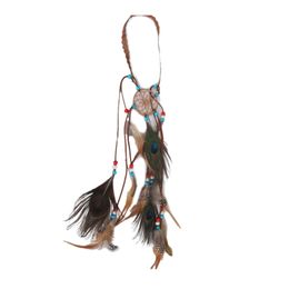 Boho Feather Headband Headpieces for Women Headpiece with Long Tassels Dropshipping