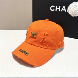 CELIES Sun hat Broken hole female Xia Xiaowang red baseball cap made duckbill old soft top insr mens trendy coffee color cap