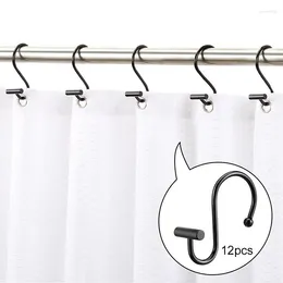 Shower Curtains Curtain Hooks Rust Proof Rings For Bathroom Decorative Metal