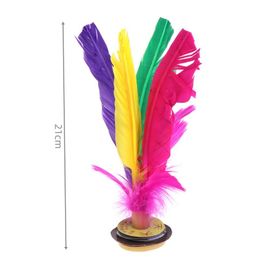 3/6pcs Colourful Feathers Kick Chinese Jianzi Foot Sports Outdoor Children and Adults Toy Game