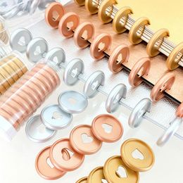 11pcs/Bucket Book Binding Rings Lustrous Removable ABS Loose Leaf Mushroom Hole Binder Discs Office Supplies
