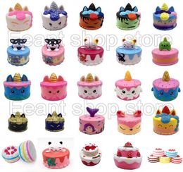Kawaii Jumbo Colourful Different styles strawberry Cake Deer Cake Squishy Perfume Slow Rising Vent Simulation Unicorn Cake Kids Toy4544641