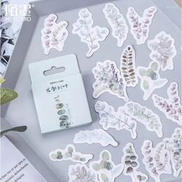 Gift Wrap 45pcs Small Fresh Plant Boxed Sticker Eucalyptus Leaf Stationery Stickers Paper School Decoration