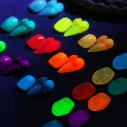 Luminous Fluorescent Gel Nail Polish Glow In the Dark 8ml UV Led Soak Off Varnish Gel Halloween Nail Art Colour Changing Manicure