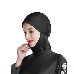Modesty Muslim Islamic Women Sports Hijab Non-Slip Turban Stretchy Instant Swimming Caps Neck Cover Headscarf Accessories