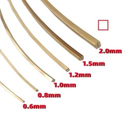 0.4mm 0.6mm 0.8mm Square Copper Wire Half Hard Gold Brass Wire for Jewellery Beading Craft Work DIY accessories