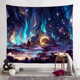 Wall Tapestries Fantasy Landscape Tapestry Decoration Hangings Ins Background Cloth Aesthetic Living Room Bedroom Decor for Home Custom R0411