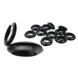 Black Double-Sided Protective Coil/Rubber Ring/Outlet Ring Protective Wire Sleeve/Waterproof Ring Through Hole O-Ring Seal