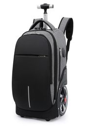 Inch School Trolley Backpack Bag For Teenagers Large Wheels Travel Wheeled On Trave Rolling Luggage Bags3952999
