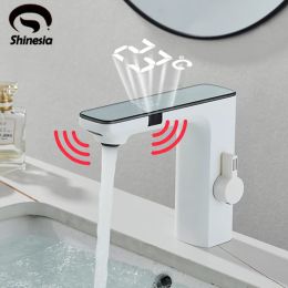 Shinesia Bathroom Basin Faucets Touch Sensor Digital LED Temperature Display Hot Cold Water Intelligent Sink Faucet Water Tap