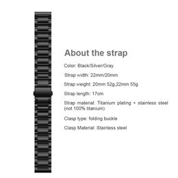 For Xiaomi Watch S1 Pro/S2 46 42mm Smartwatch Band For Mi Watch color/Active Titanium Metal Strap 22mm Watchband Bracelet Correa