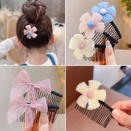 Hair Accessories Y2k Children Combs Broken Clips Trendy Fashion Delicate Flower Alloy Girl Bangs Hairpin Sweet Lovely Clip