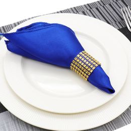 50*50cm Reusable Napkins Satin Polyester Napkin Handkerchief Cloth Romantic Wedding Party Hotel Restaurant Table Cloth Napkins