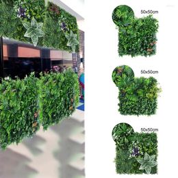 Decorative Flowers Artificial Grass Simulated Lawn Decoration Plastic Plant Household Wall Decor For Home Garden Square DIY Splicing