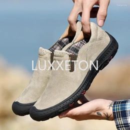 Casual Shoes Men Sneakers Leather Loafers Comfortable Men's Driving Slip On Moccasins Handmade Breathable Walking Footwear