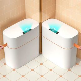 13L Smart Sensor Garbage Bin Automatic Packing Kitchen Bathroom Waterproof Trash Bin Garbage Can Desk Dustbin Home Waste Bin