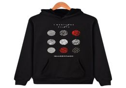 21 Twenty One Pilots Blurryface Print cotton men Hoodies with hat fleece casual loose Plus Size mens hoodies and sweatshirt 20206711191