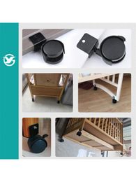 4 Pcs/Lot 2 Inch U-shaped Splint Children's Universal Wheel Furniture Chair Caster Band Brake Office Computer Desk