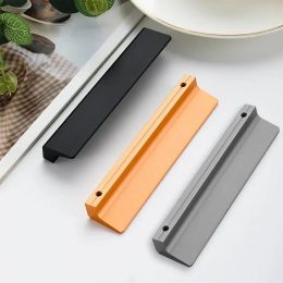 1200mm Black Grey Gold Cabinet Long Aluminium Alloy Hardware Handle 7-shaped cabinet pulls Bedroom and Furniture Hardware Handle