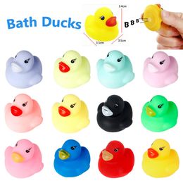 20/10pcs Bathing Ducks Squeaky Rubber Ducks with Squeeze Sound Baby Shower Water Toys for Children Birthday Favors Gift