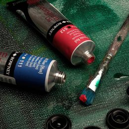 Daler Rowney Georgian Red Yellow Oil Paint 225ml Tube Art Paint for Canvas Paper Professional Oil Painting for Artists Drawing