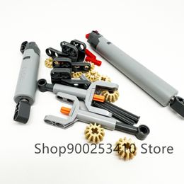 22Pcs/set High-Tech Parts Gear Axle Linear Actuator Set MOC Friends Bricks Building Blocks Accessory Mechanical DIY Compatible