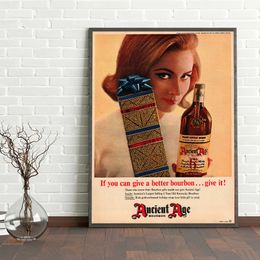 Vintage 1960s Famous Alcohol&Drink Advertisment Poster Whisky Beer Gin Canvas Prints Wall Art Pictures Home Bar Club Decor