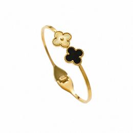 designer Bracelets 4/Four Leaf Clover Bangle Jewellery Open-end Bracelet Brand 18K Gold Plated Women Jewellery Lady Party Gifts v2zx#