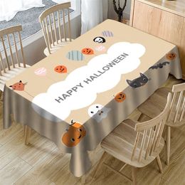 Halloween Tablecloth Theme Party Pumpkin Ghost Spider Web Table Mat Horror Atmosphere Props Scene Layout Coffee Table Cloth