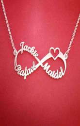 Stainless Steel Custom Name Necklace Personalized Rose Gold Silver Infinity Pendant Friendship Necklace Jewelry Friend Gift 2111234426293