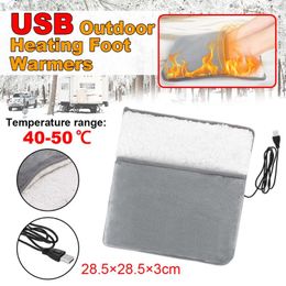 Carpets USB Charging Electric Foot Heating Pad Winter Soft Plush Office Warmer Heater Home Warming Mat For Car Outdoor Camp