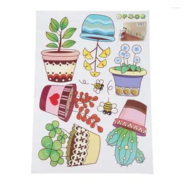 Wall Stickers Children Decorative Sticker Style Mural Painting Pot