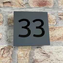 Exterior Floating House Numbers Sign Matte Black/White Mirror Gold Silver Outdoor House Plate with Screws 10/15/20cm Plaque