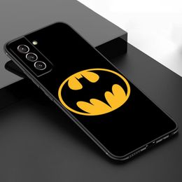 Cool Batman Hero Phone Case For Samsung Galaxy S23 S22 S21 S20 Ultra FE S10E S10 Lite S9 S8 Plus S7 S6 Edge Soft TPU Black Cover