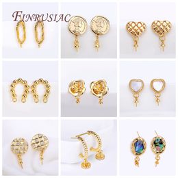 Elegant Curve French Hook Earwires,18K Real Gold Plated Brass Earring Hook Earwires Jewellery Making Supplies DIY Accessories