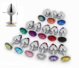 1PC Stainless Steel Butt Plug Anal Beads Crystal Jewelry Heart Stimulator Sexy Toys For Woman Dildo Anal Plug Gay Anal Sexy7063289