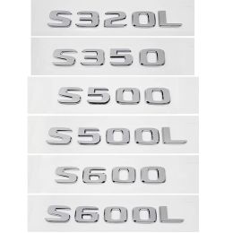 W140 S320L S350 S500 S500L S600 S600L W245 Trunk Lid Sticker Number Silver Decal Car Refitting for Mercedes Benz AMG Decaration