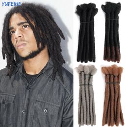 Dreadlocks Crochet Hair Handmade Dreads Braiding Hair Synthetic Ombre Hair Extensions 8 12 Inch Black Brown Multicolor Hairpiece