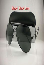 New Brand Designer Pilot Sunglasses For Men Women Outdoorsman Sun Glasses Eyewear Gold Silver 58mm 62mm Glass Lenses With Cases 147954407