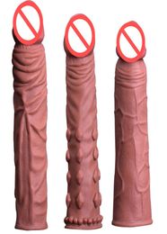 Penis Extender Reusable Penis Sleeve Delayed Ejaculation Particle Friction Penis Enlargement Sex Massage Adult Toys for Couples B24404249