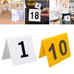 20/40pcs Acrylic Table Number Signs For Wedding Party Decor 1-40 Table Numbering Restaurant Table Display Table Number