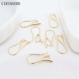 Wholesale Women's Earring Hooks Clasps 14K Gold Plated Ear Hook For DIY Jewellery Making Accessories Supplies Materials Findings