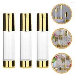 Storage Bottles 3 Pcs Vacuum Lotion Bottle Airless Pump Refillable Dispenser Travel Containers For Toiletries Wash And Care Foundation