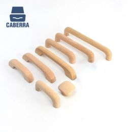 Wooden Handles for Furniture Drawer Knobs Kitchen Cupboard Door Handle Cabinet Handles Wardrobe Door Knob Furniture Hardware