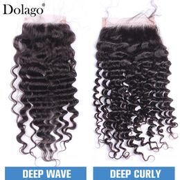 13x6 Deep Wave Frontal HD 5x5 Transparent Lace Closure Invisible 13x6 Lace Frontal Closure Melt Skins PrePlucked 6x6 Curly Hair